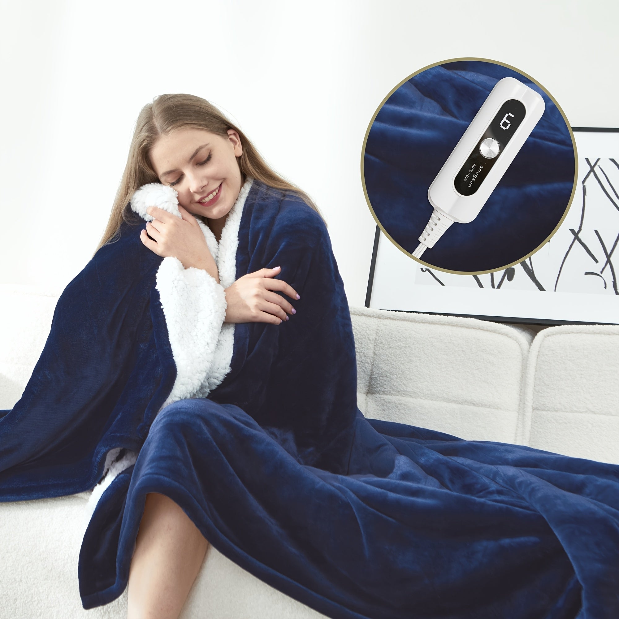 Electric Heated Blanket – Soft Flannel, Adjustable Heat Levels, Auto Shut-Off