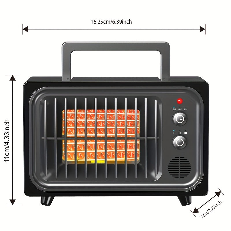 Small Ceramic Space Heater for Indoor Use – Portable Electric Heater with Safety Shut-Off