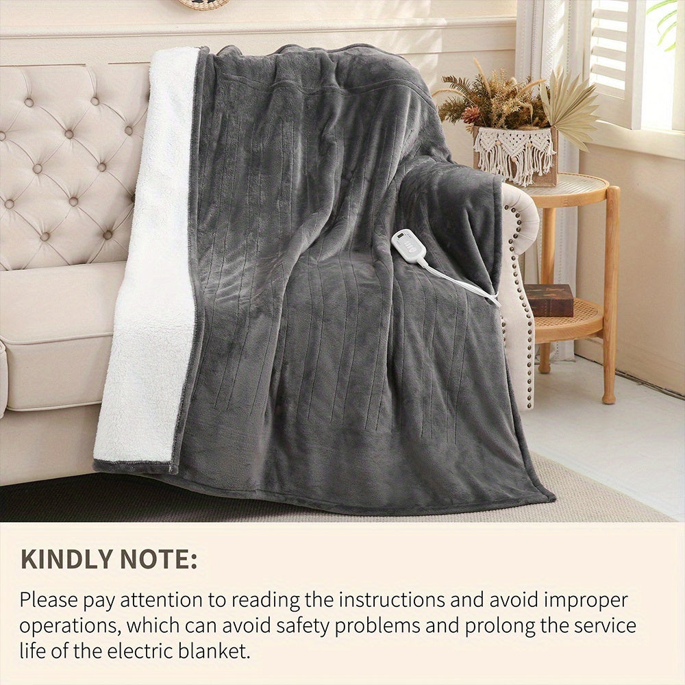 Extra Large Electric Heated Blanket – Dual Controller, Adjustable Heat, Washable