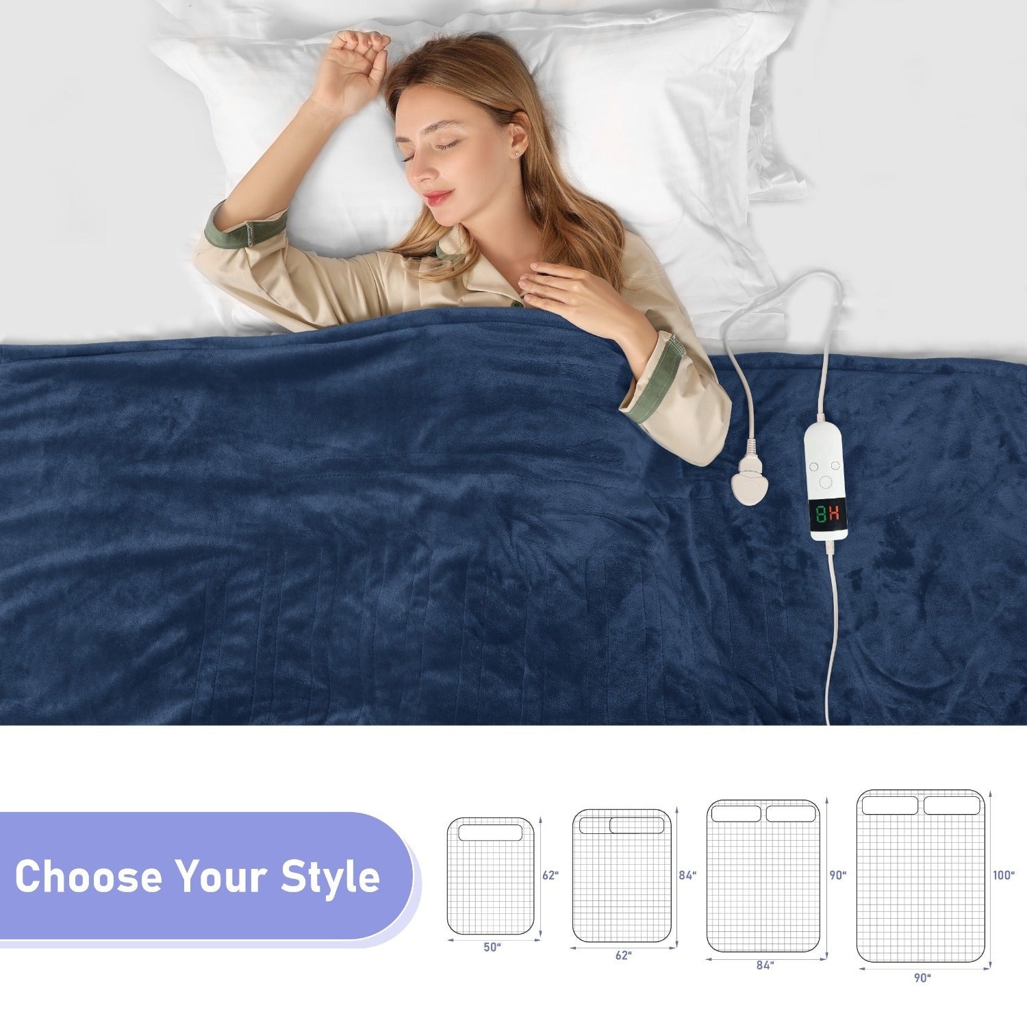 Electric Heated Throw Blanket – Soft Flannel, Multiple Heat Levels, Auto Shut-Off