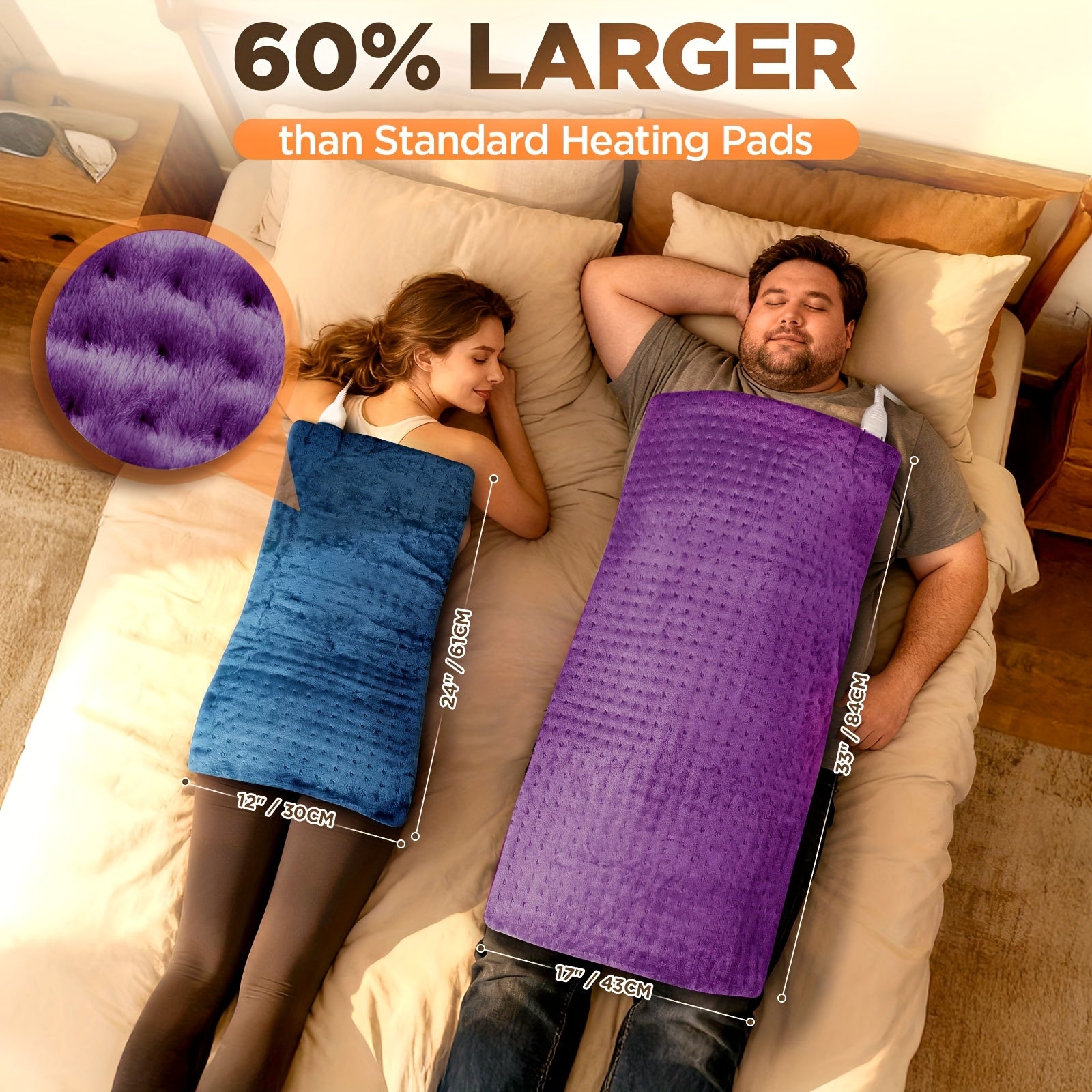 Electric Heating Pad for Back & Body – Fast Heating, Auto Shut-Off