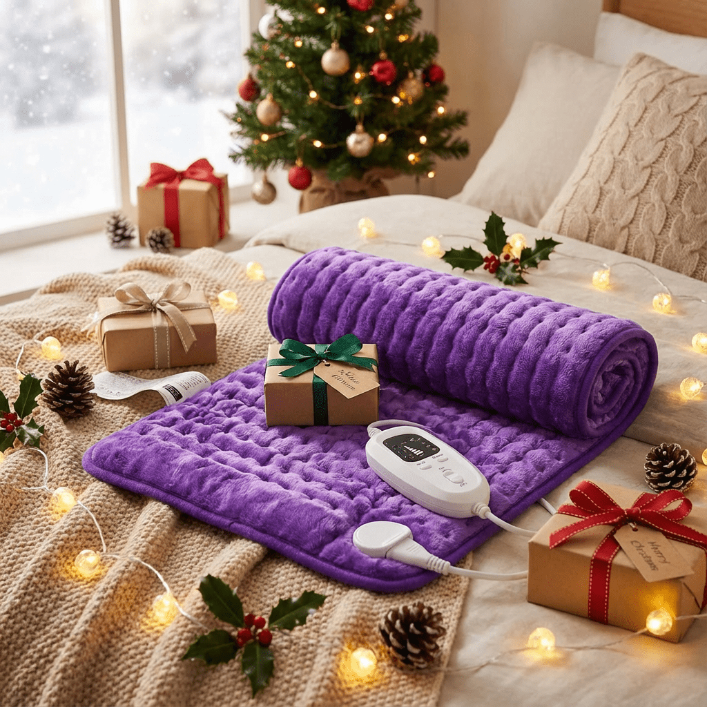 Extra Large Electric Heating Pad – 24×12 in, 6 Heat Levels, Fast Heating, Auto Shut-Off