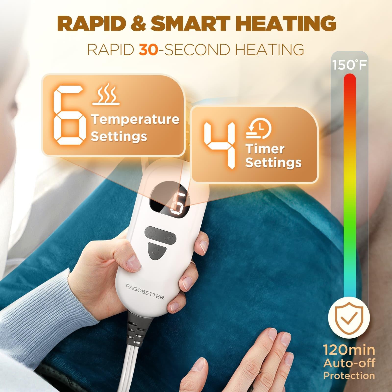 Heated Shawl Heating Pad for Neck & Shoulders – Graphene Fabric, 6 Heat Levels, Auto Shut-Off