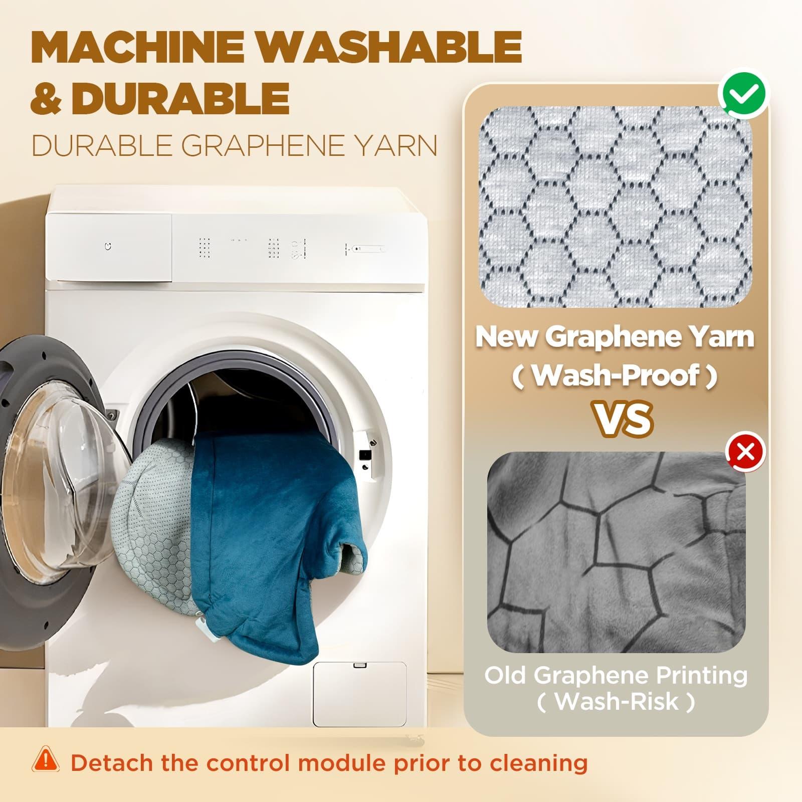 Heated Shawl Heating Pad for Neck & Shoulders – Graphene Fabric, 6 Heat Levels, Auto Shut-Off