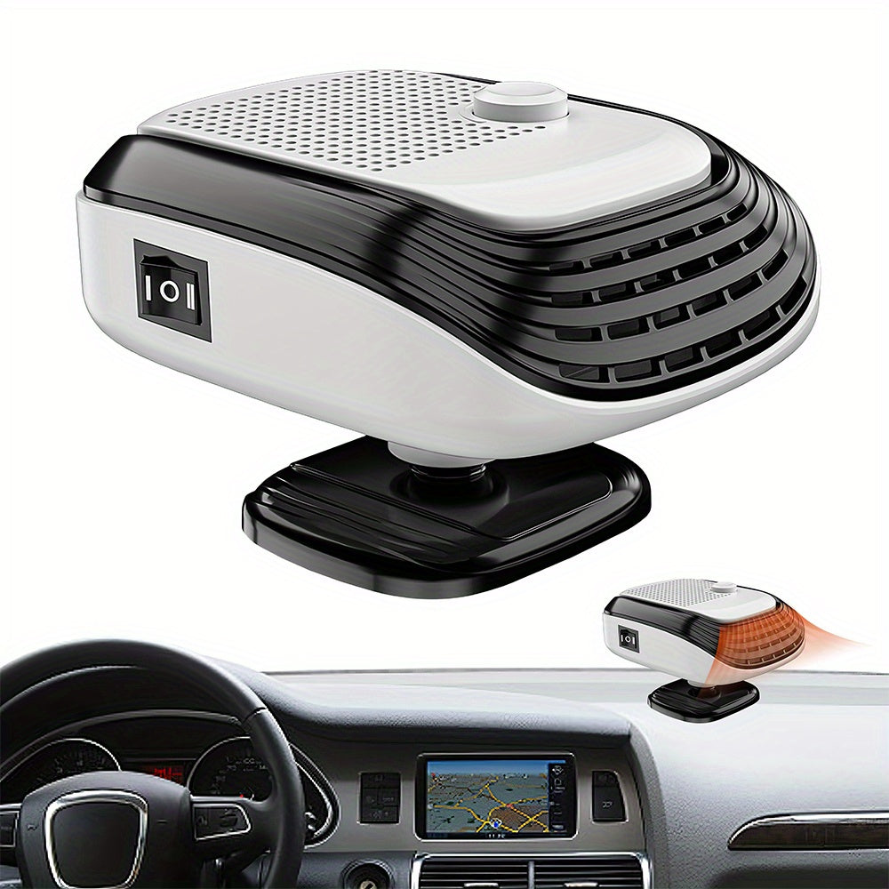 150W Portable Car Heater & Defogger, Adjustable Airflow Heating Fan for SUVs, RVs & Travel Vehicles