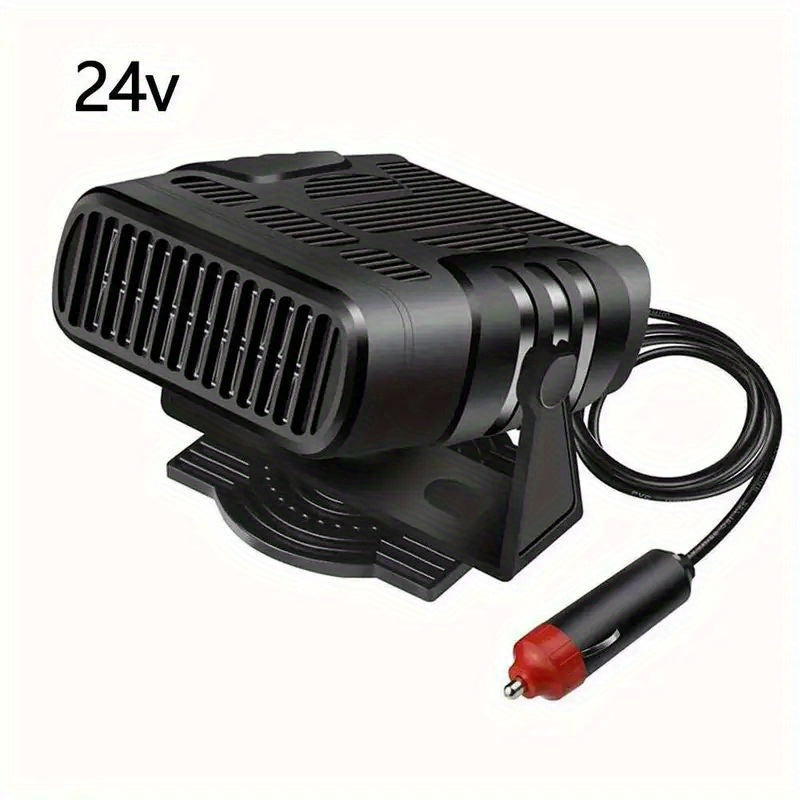 Portable Car Heater & Defroster, 200W Fast Heating Fan for Windshield Defogging, All Vehicles