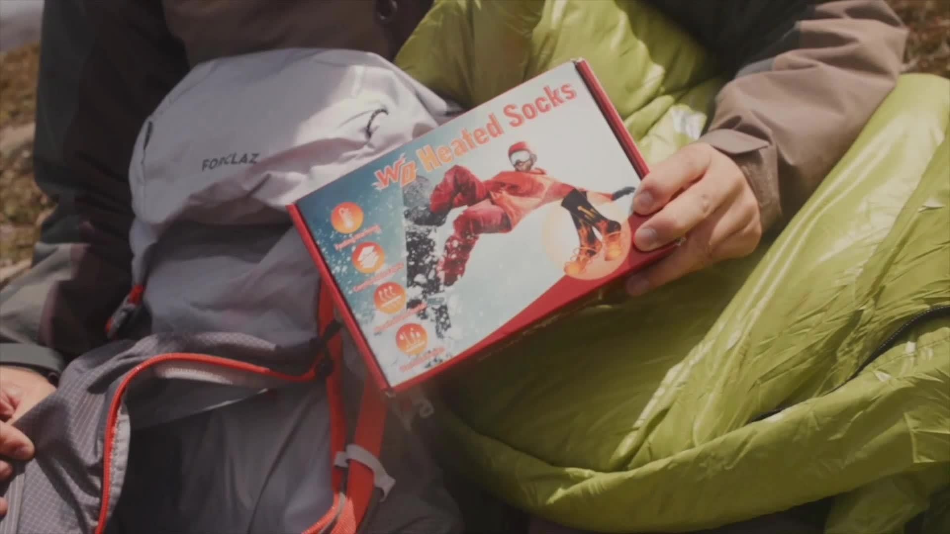 Heated Socks for Men & Women, 5000mAh Rechargeable Battery, Washable Electric Socks for Outdoor Activities