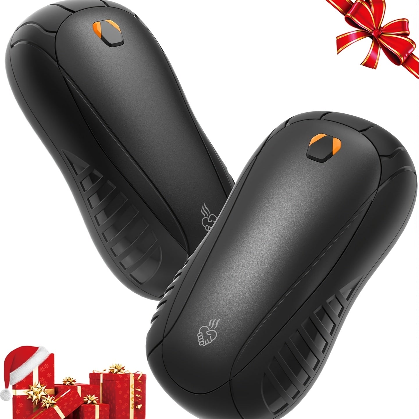 Rechargeable Hand Warmers 2-Pack, 5200mAh Electric Pocket Heater, Double-Sided Heating, 3 Heat Levels