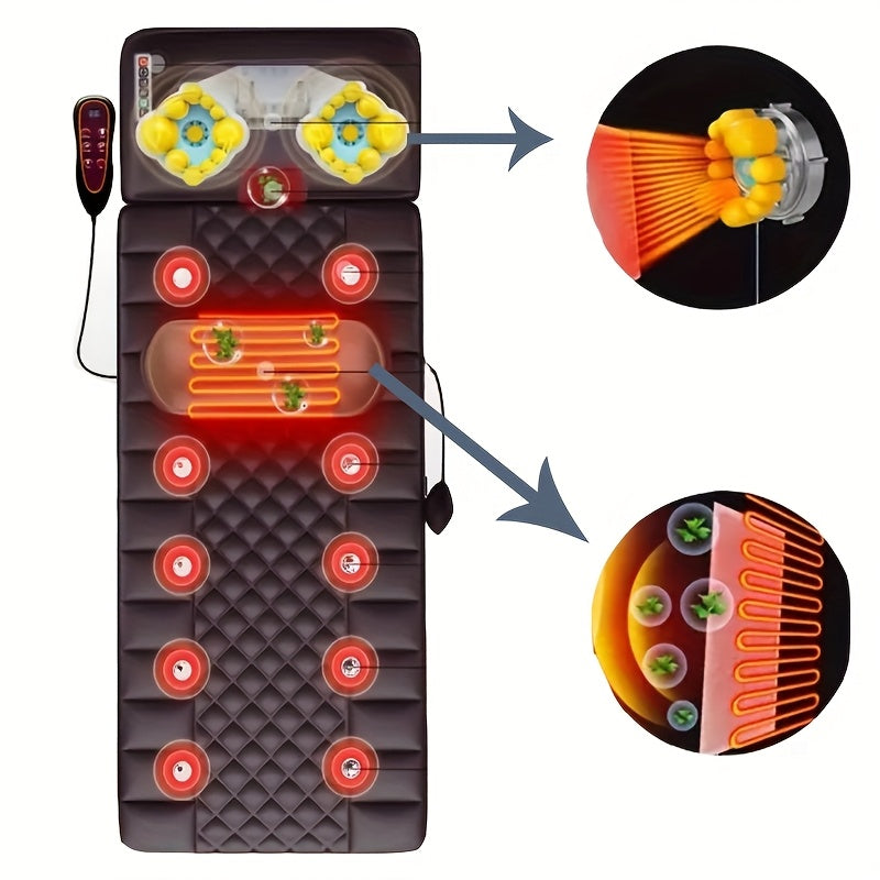 Full Body Heating Massage Set, Neck Foot & Back Massagers with Timer, Plug-In Massage System for Home