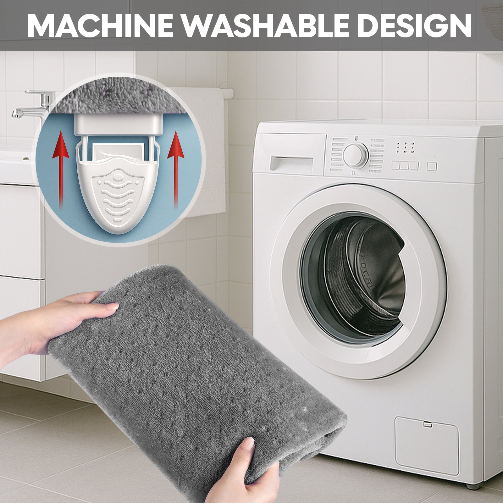 Extra Large Electric Heating Pad – 24×12 in, 6 Heat Levels, Fast Heating, Auto Shut-Off