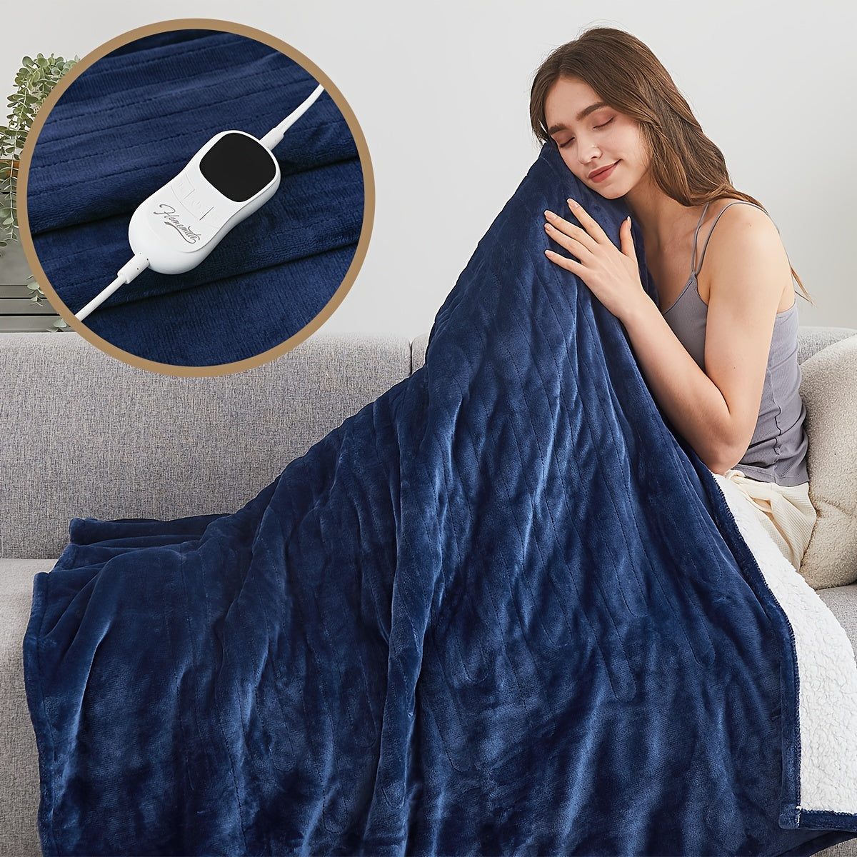 Electric Blanket – Adjustable Temperature, Multiple Timer Options, Washable