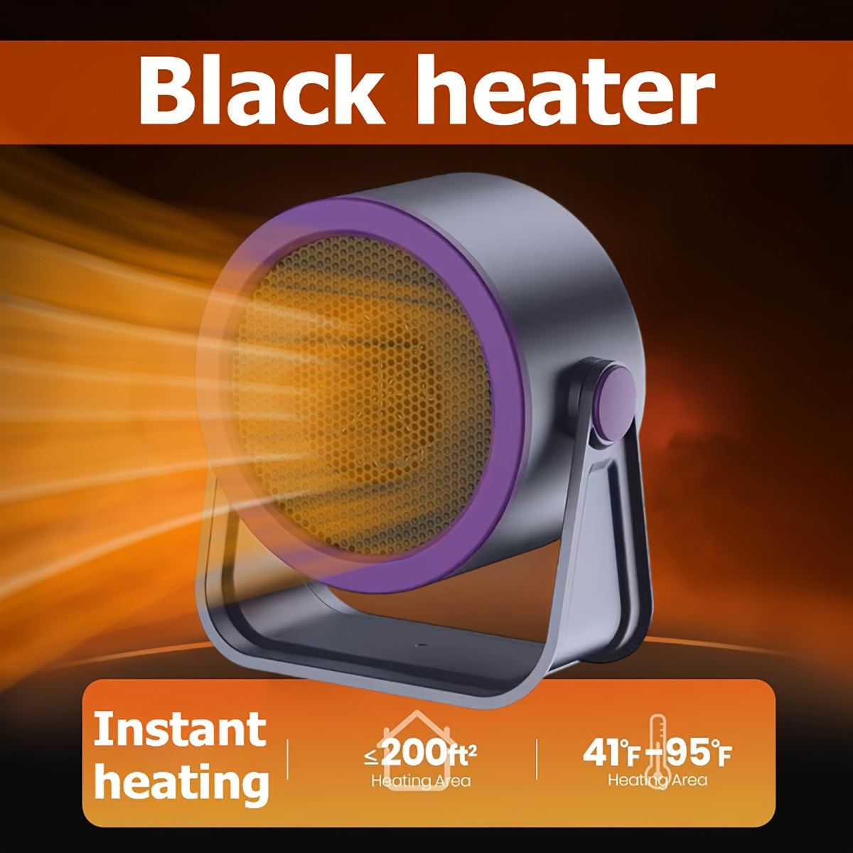 Desktop Electric Space Heater for Indoor Use – Portable Mini Heater with Adjustable Temperature