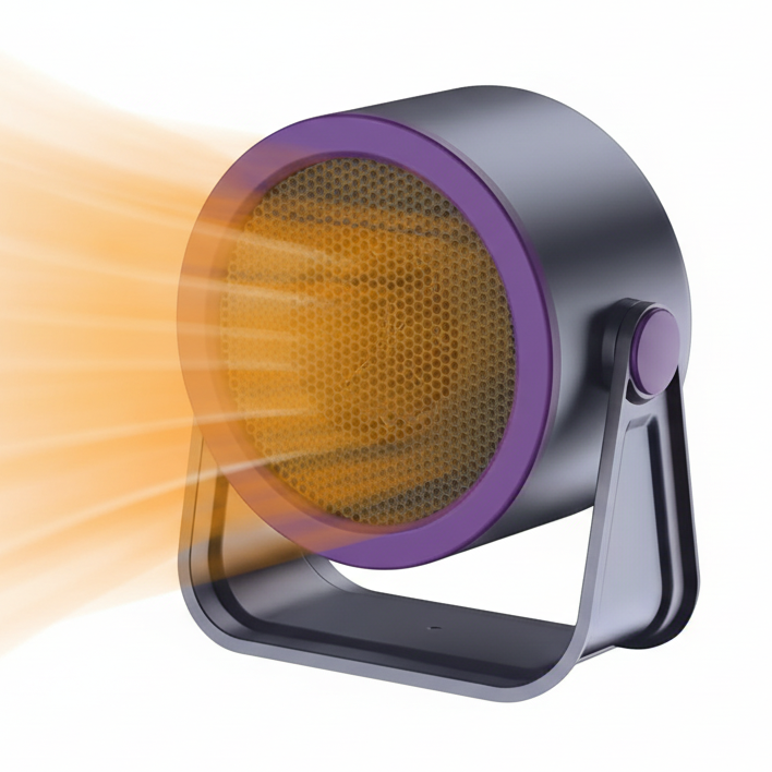 Desktop Electric Space Heater for Indoor Use – Portable Mini Heater with Adjustable Temperature