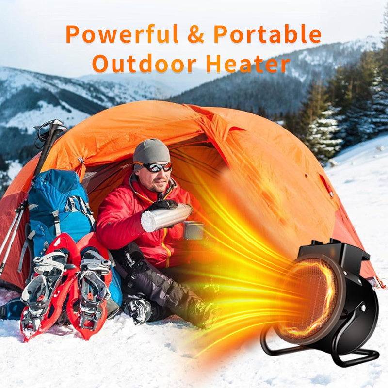 1500W PTC Ceramic Space Heater for Greenhouse & Garage, Portable Fast-Heating Electric Heater with Overheat Protection