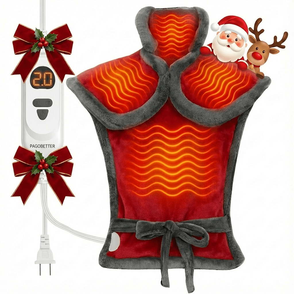 Heated Shawl Heating Pad for Neck & Shoulders – Graphene Fabric, 6 Heat Levels, Auto Shut-Off