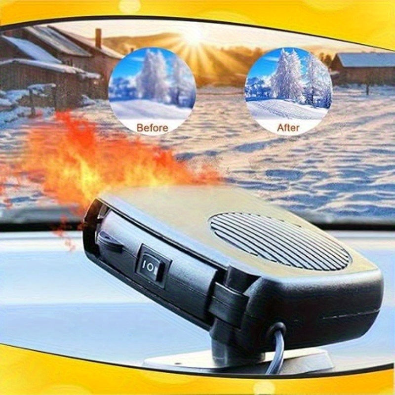 Portable Car Windshield Heater & Defroster, Quick Heating and Cooling Fan for Small and Large Vehicles