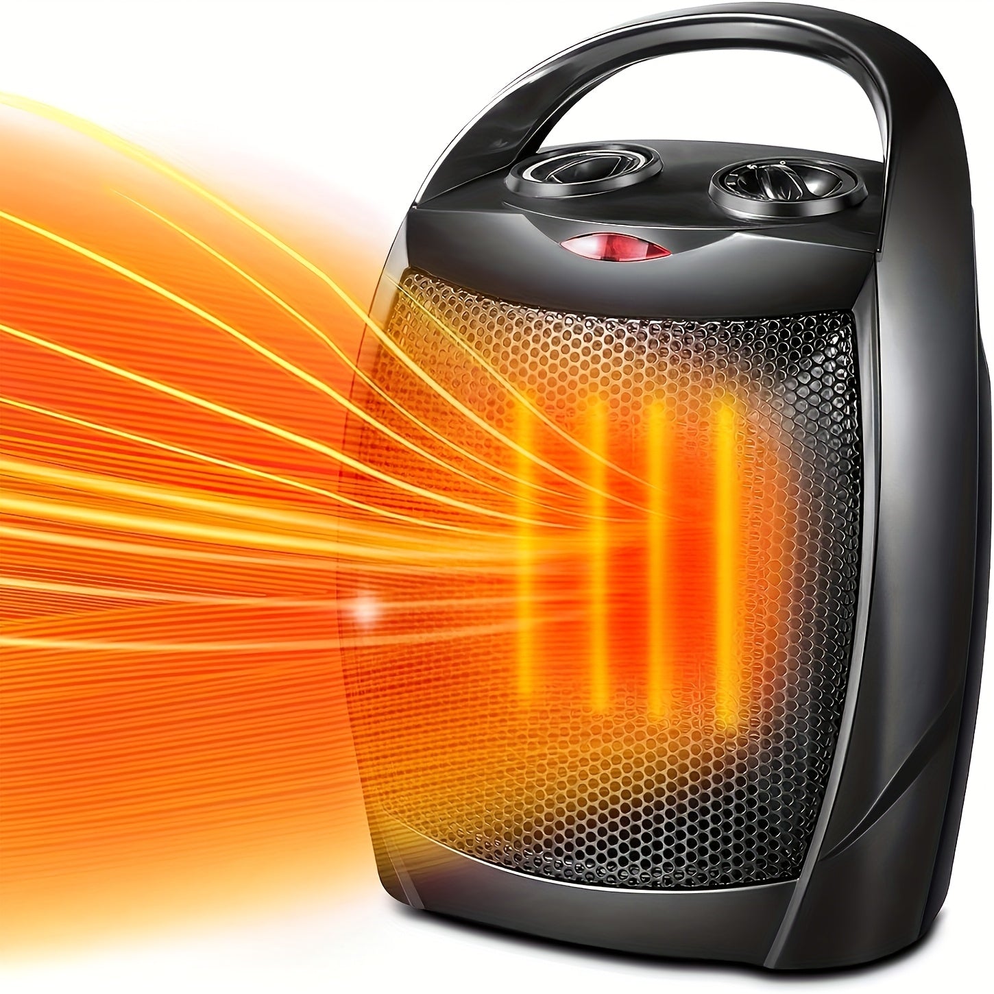 1500W Ceramic Space Heater for Indoor Use – Portable Electric Heater with Adjustable Thermostat