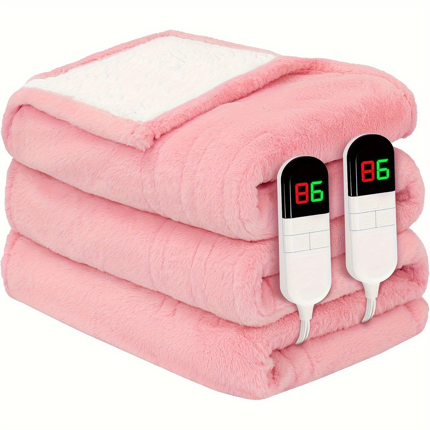 Luxury Electric Blanket – Plush Fabric, Multiple Heat Settings, Timer, Washable