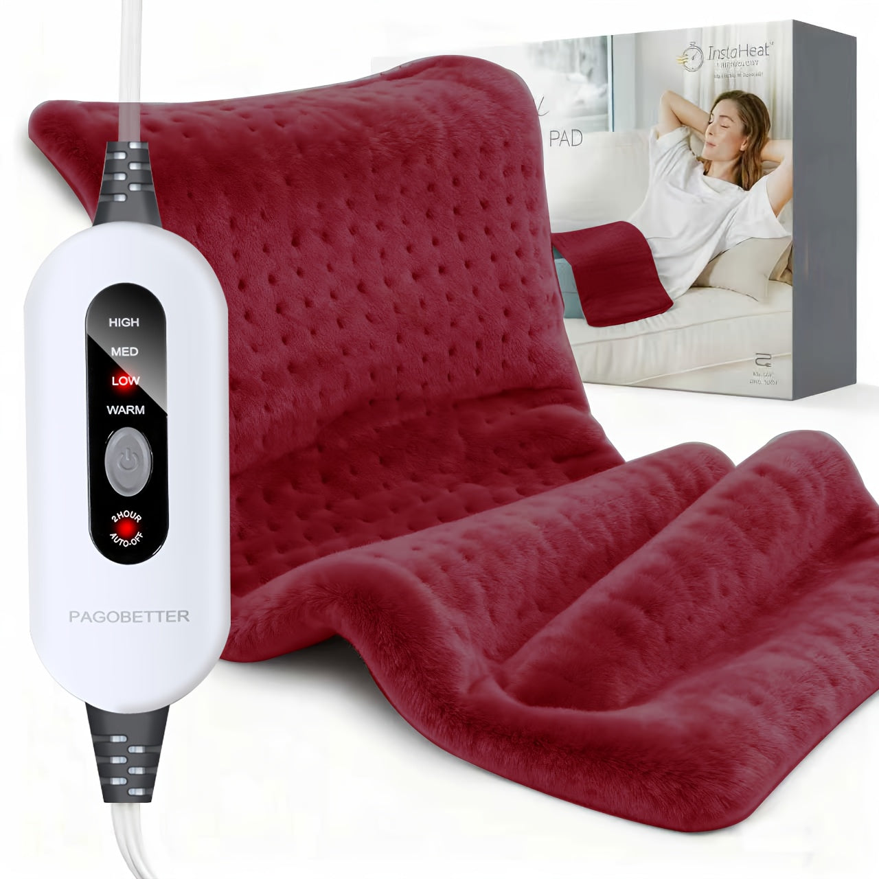 Electric Heating Pad for Back & Abdomen – Adjustable Heat, Auto Shut-Off