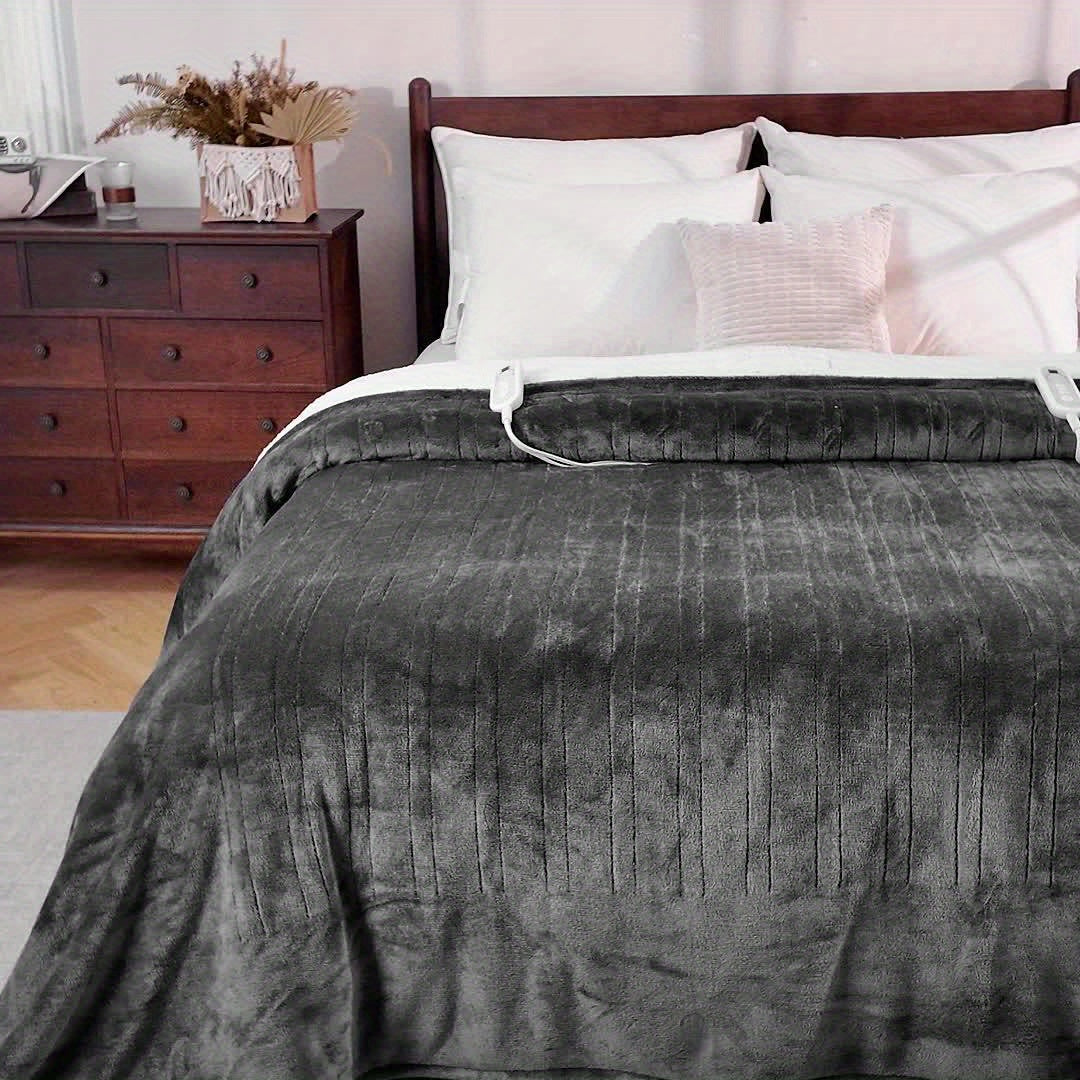 Extra Large Electric Heated Blanket – Dual Controller, Adjustable Heat, Washable