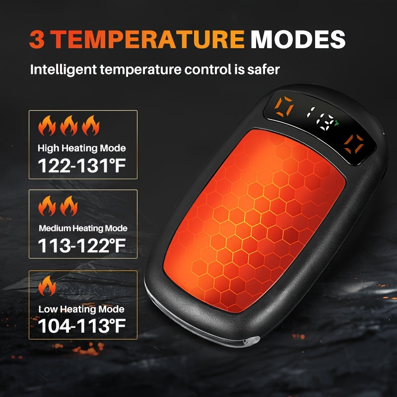 Rechargeable Hand Warmers 2-Pack with COB Light, Magnetic Electric Pocket Heater, Dual-Sided Heating