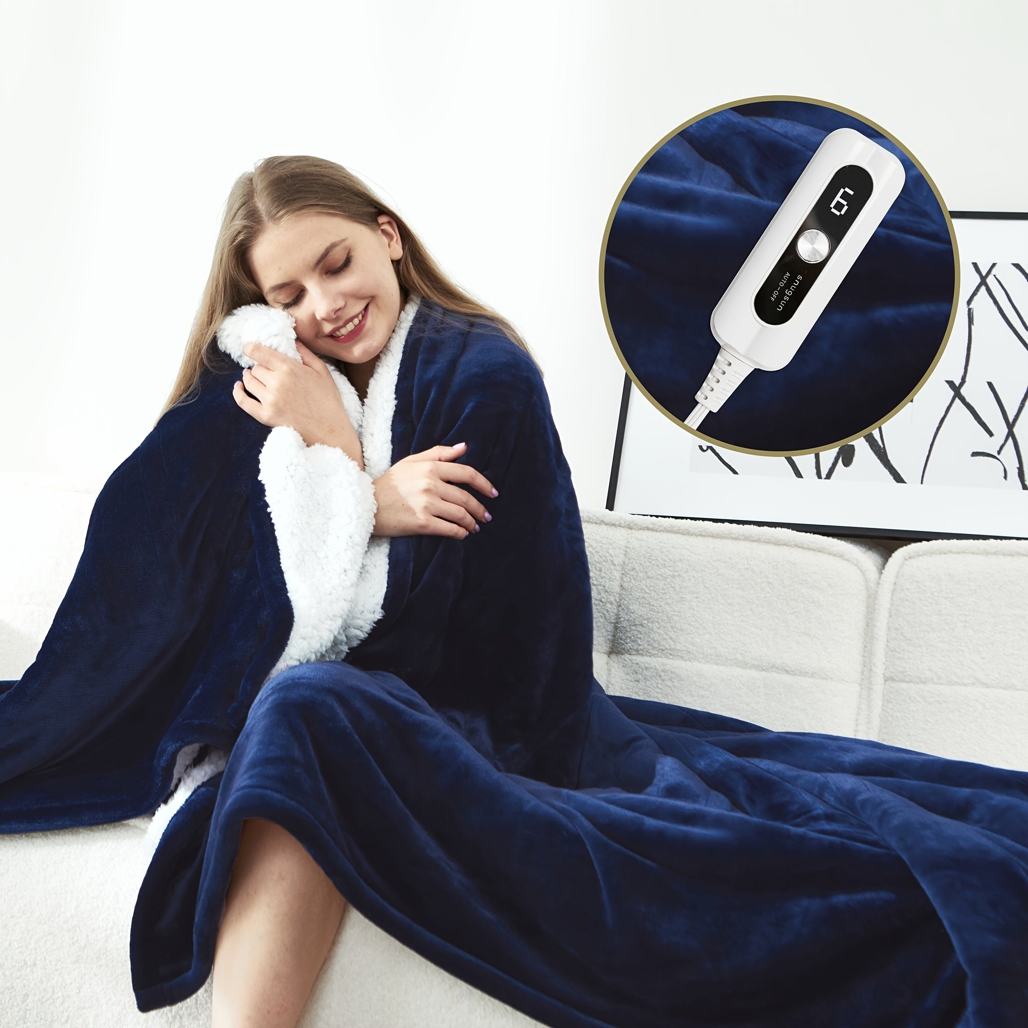 Electric Heated Blanket – Soft Flannel, Adjustable Heat Levels, Auto Shut-Off