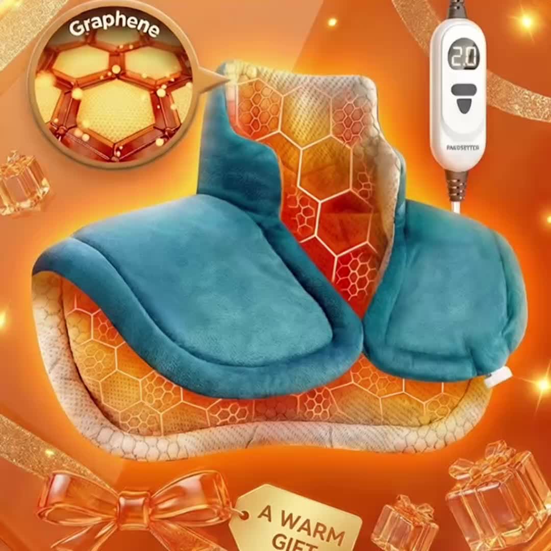 Heated Shawl Heating Pad for Neck & Shoulders – Graphene Fabric, 6 Heat Levels, Auto Shut-Off