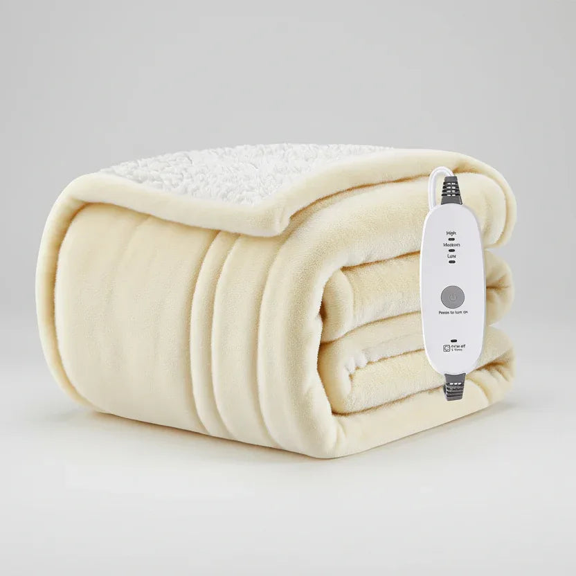 Electric Heated Blanket – Soft Flannel, Fast Warm-Up, Auto Shut-Off - Thermeva