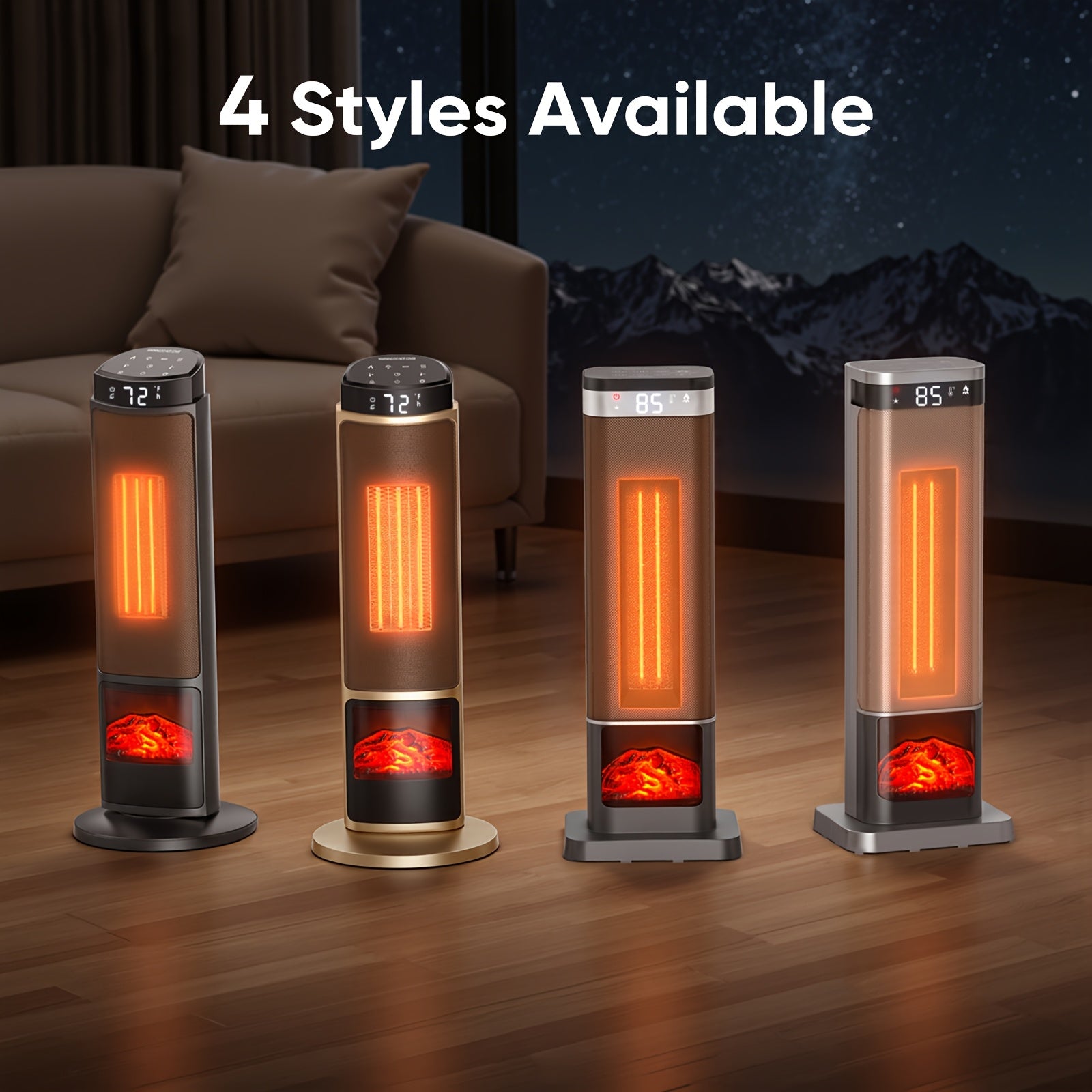 1500W Tower Space Heater for Indoor Use – Electric Heater with Remote Control, Thermostat & Timer