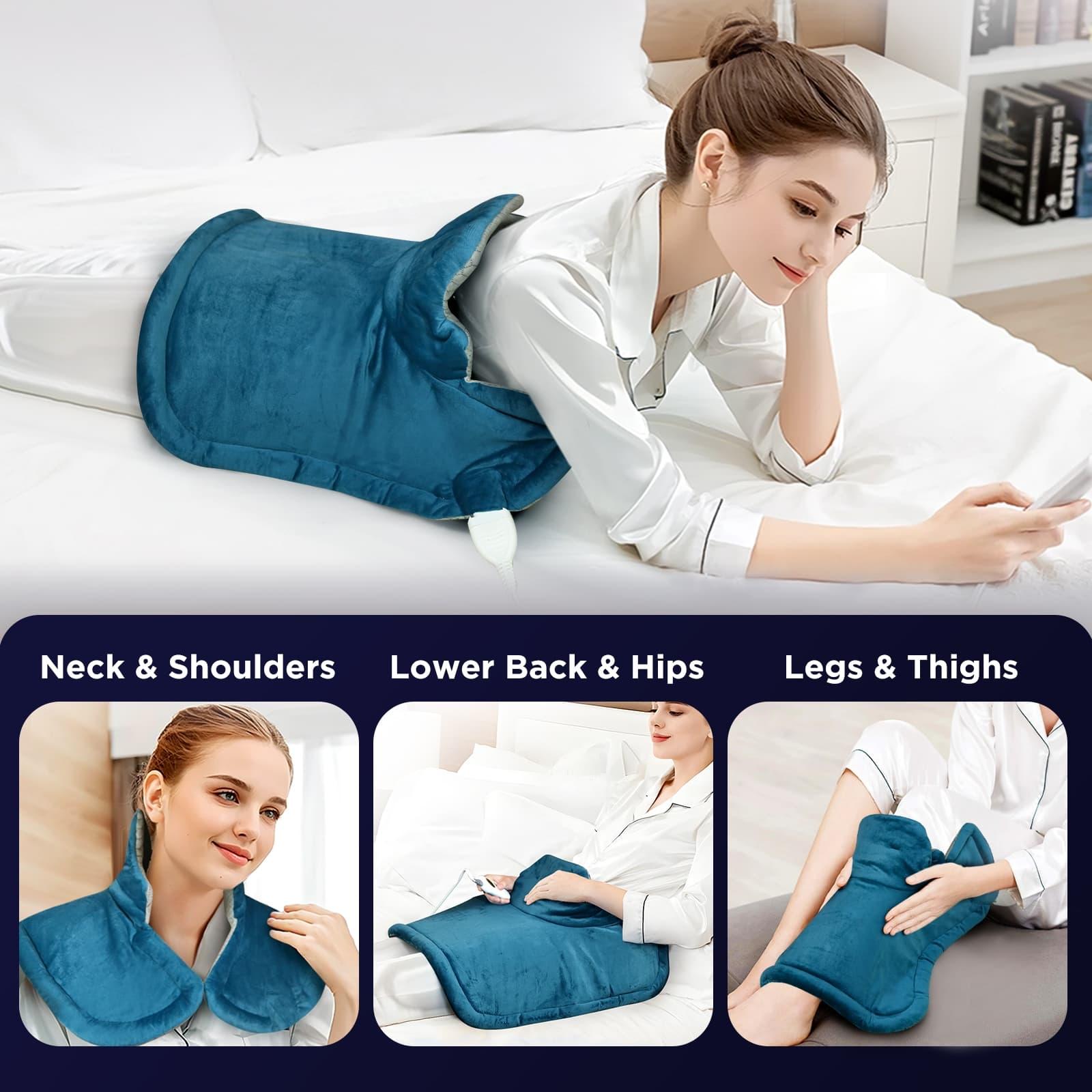 Heated Shawl Heating Pad for Neck & Shoulders – Graphene Fabric, 6 Heat Levels, Auto Shut-Off
