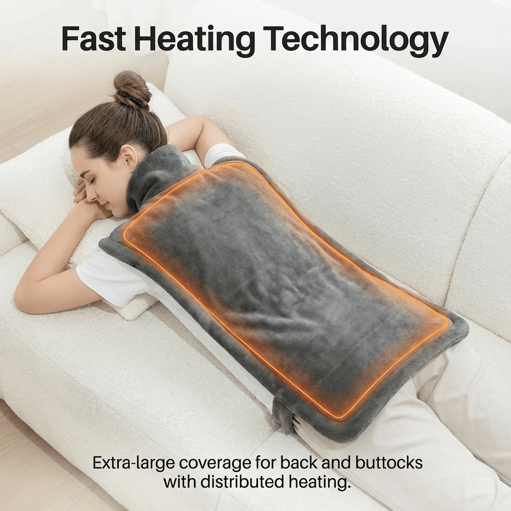 Heated Shawl Heating Pad for Neck & Shoulders – Graphene Fabric, 6 Heat Levels, Auto Shut-Off