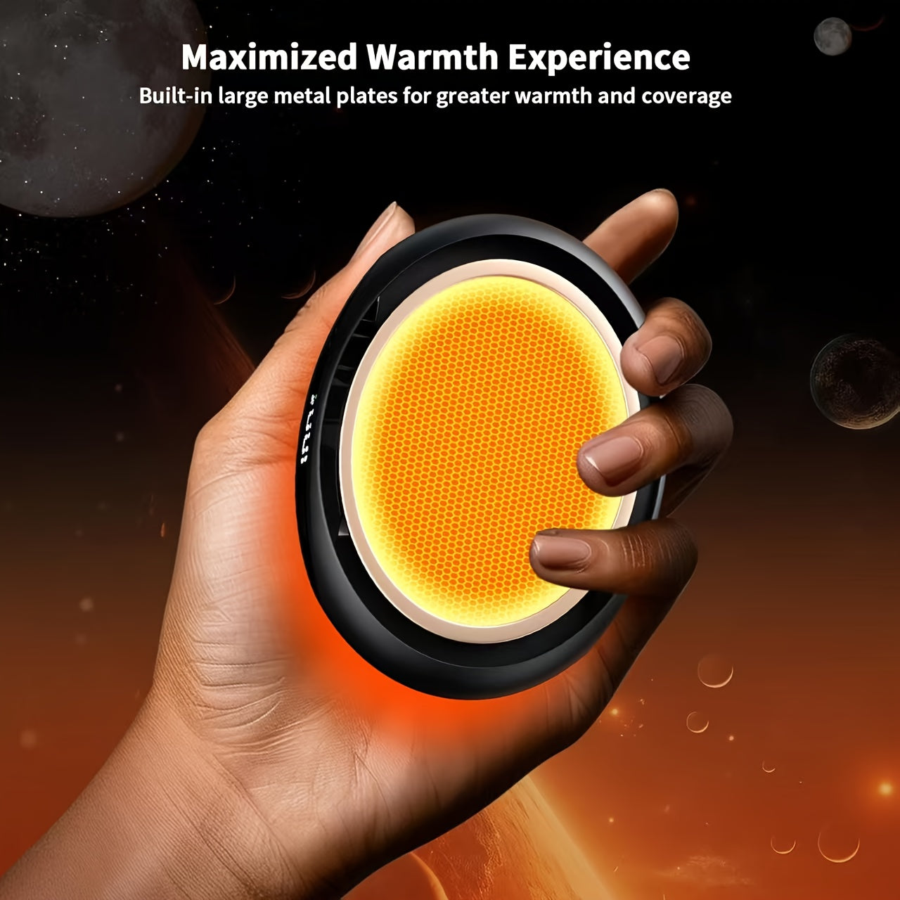 Rechargeable Magnetic Hand Warmers 2-Pack with Digital Display, Electric Pocket Heater, 3 Heat Levels