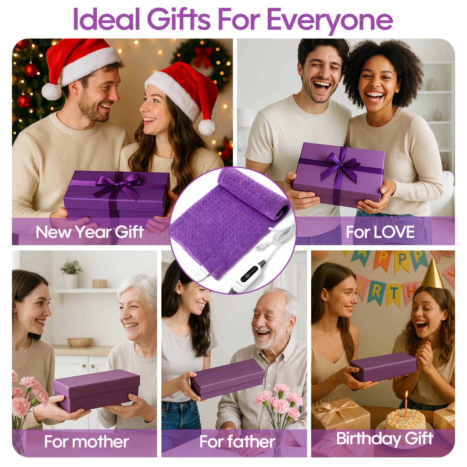 Electric Heating Pad for Back & Abdomen – Adjustable Heat, Auto Shut-Off