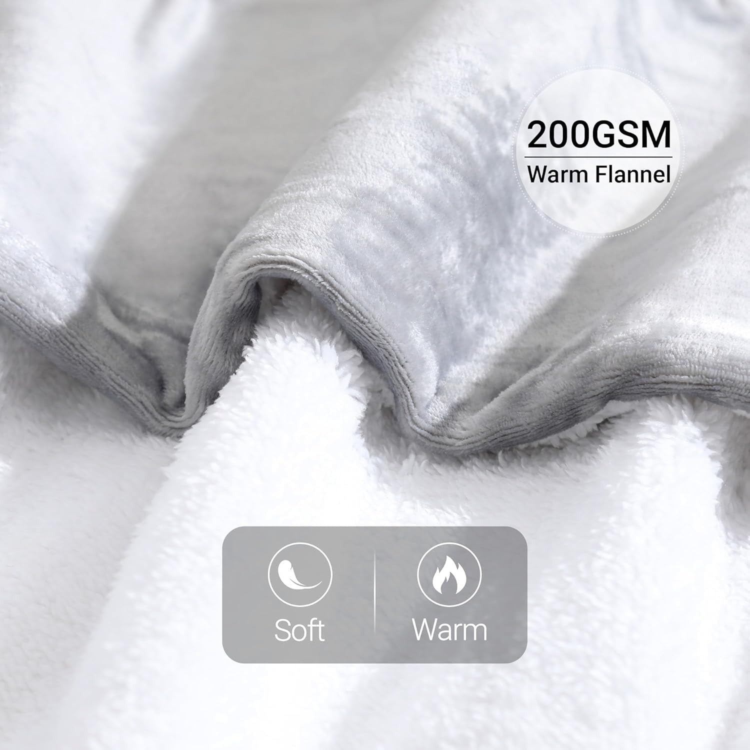 Electric Heated Throw Blanket – Temperature Control, Auto Shut-Off, Machine Washable