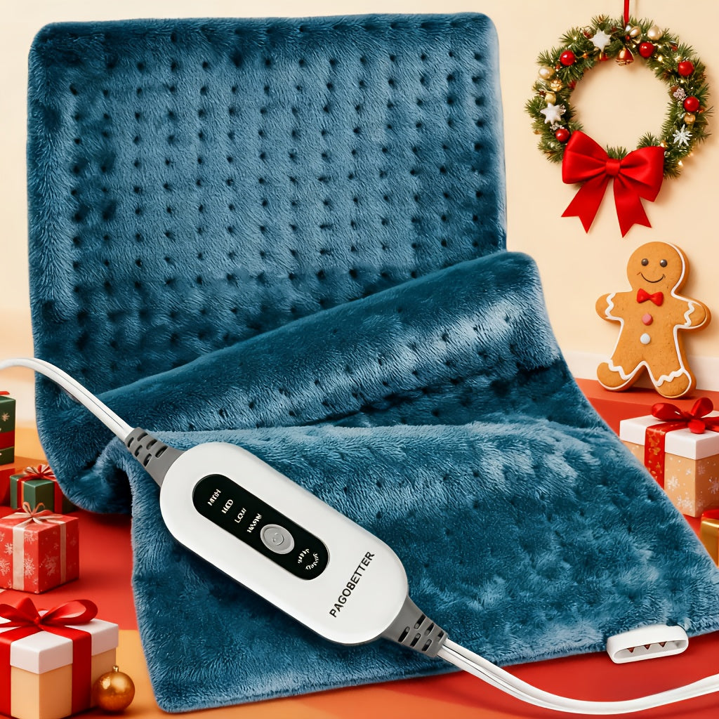 Electric Heating Pad for Back & Legs – Graphene Heating, Thick Flannel, Machine Washable