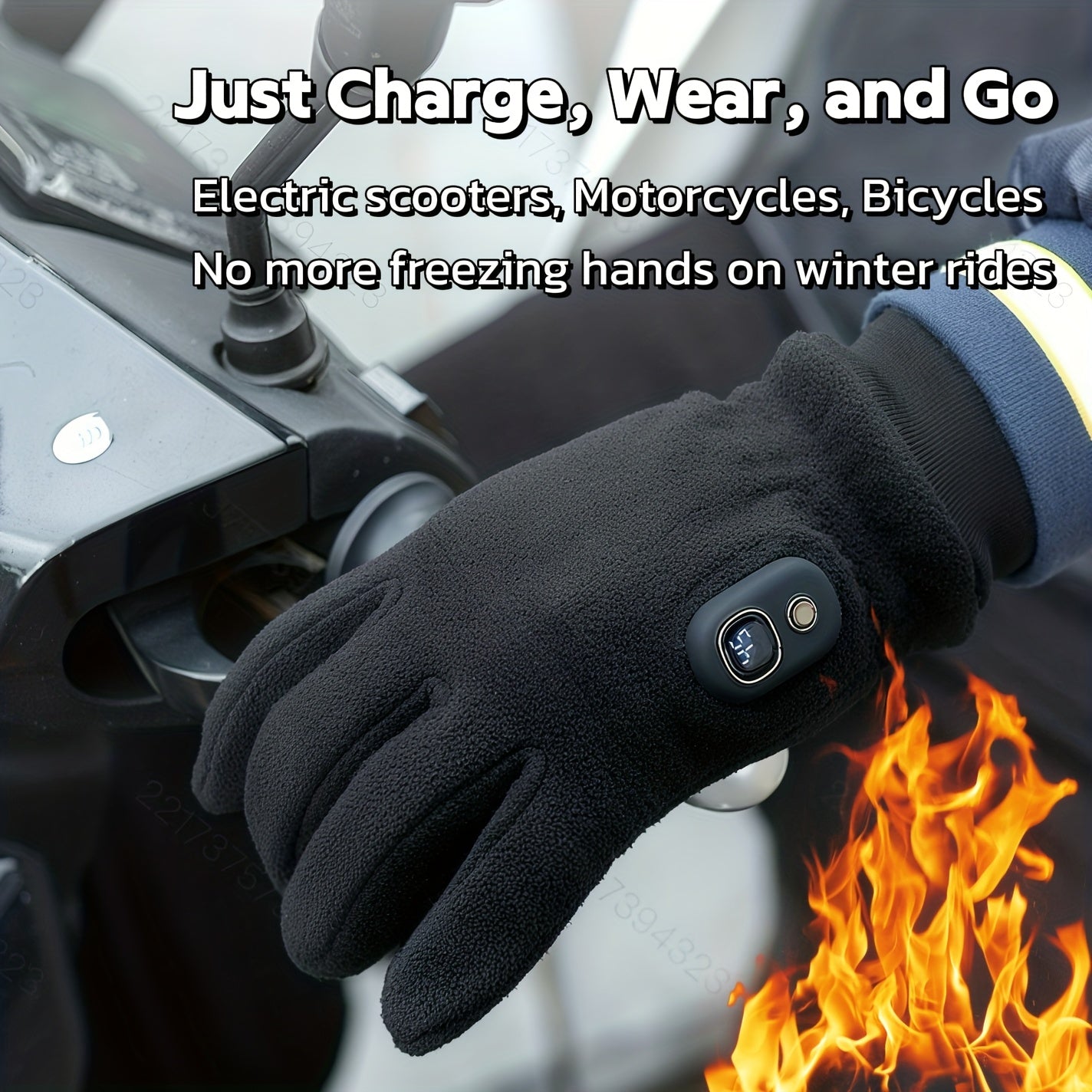 Rechargeable Heated Gloves, 3000mAh Battery, Adjustable Heat Winter Gloves for Skiing, Cycling & Outdoor Activities