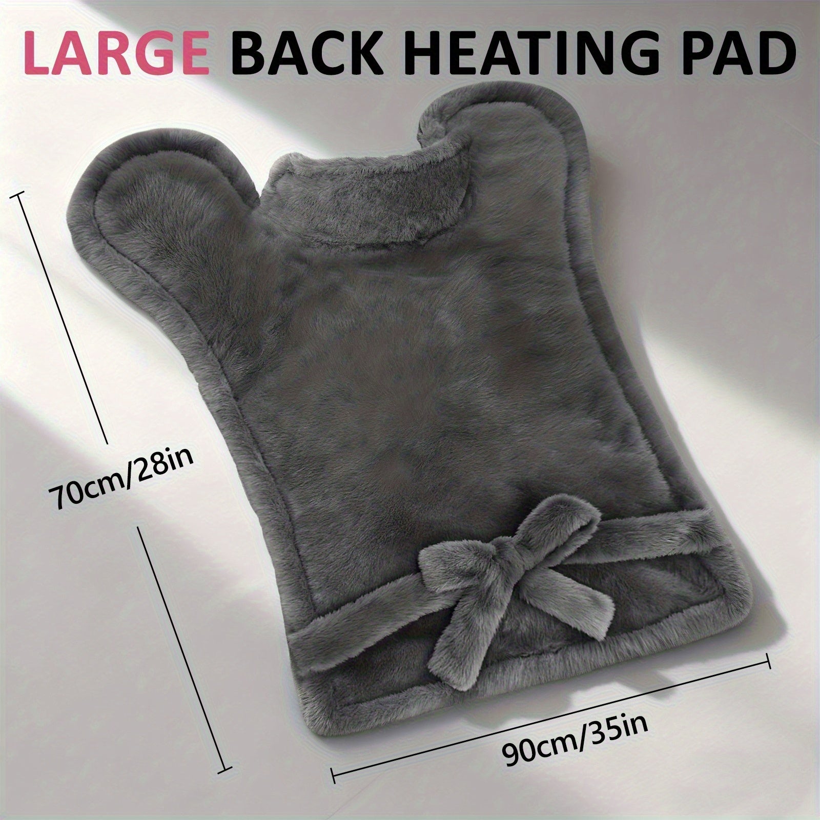 Extra Large Electric Heating Pad for Back – 35×28 in, Weighted Design, 5 Heat Levels, Auto Shut-Off