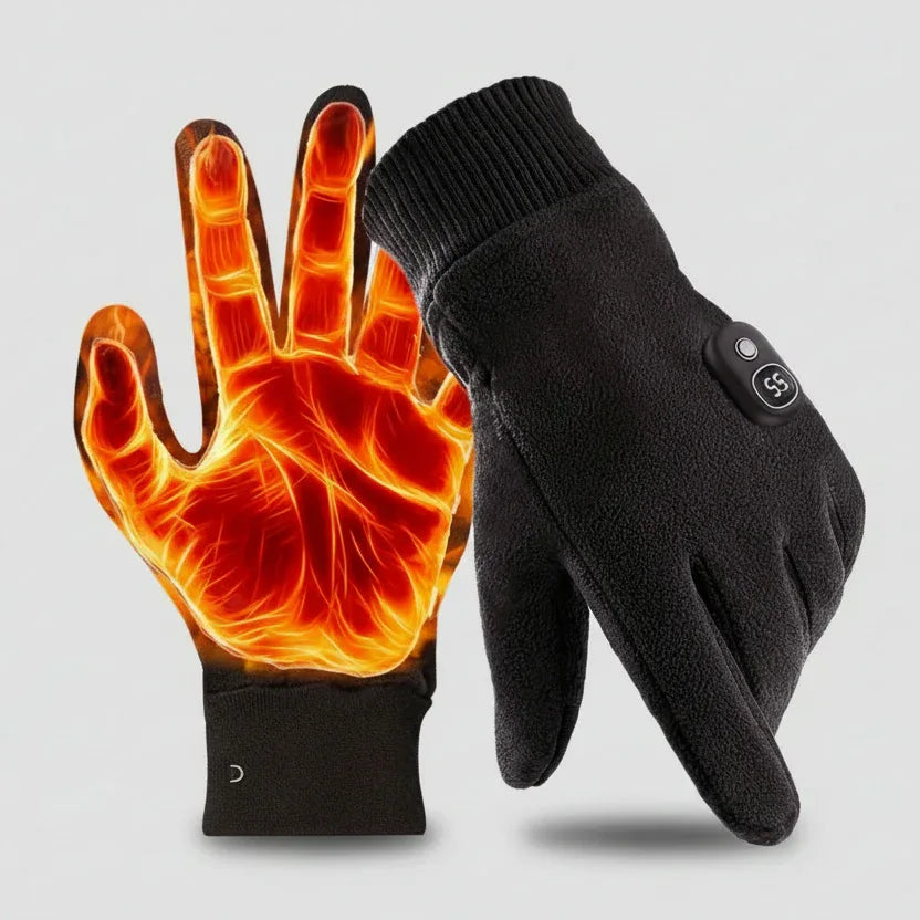 Rechargeable Heated Gloves, 3000mAh Battery, Adjustable Heat Winter Gloves for Skiing, Cycling & Outdoor Activities - Thermeva