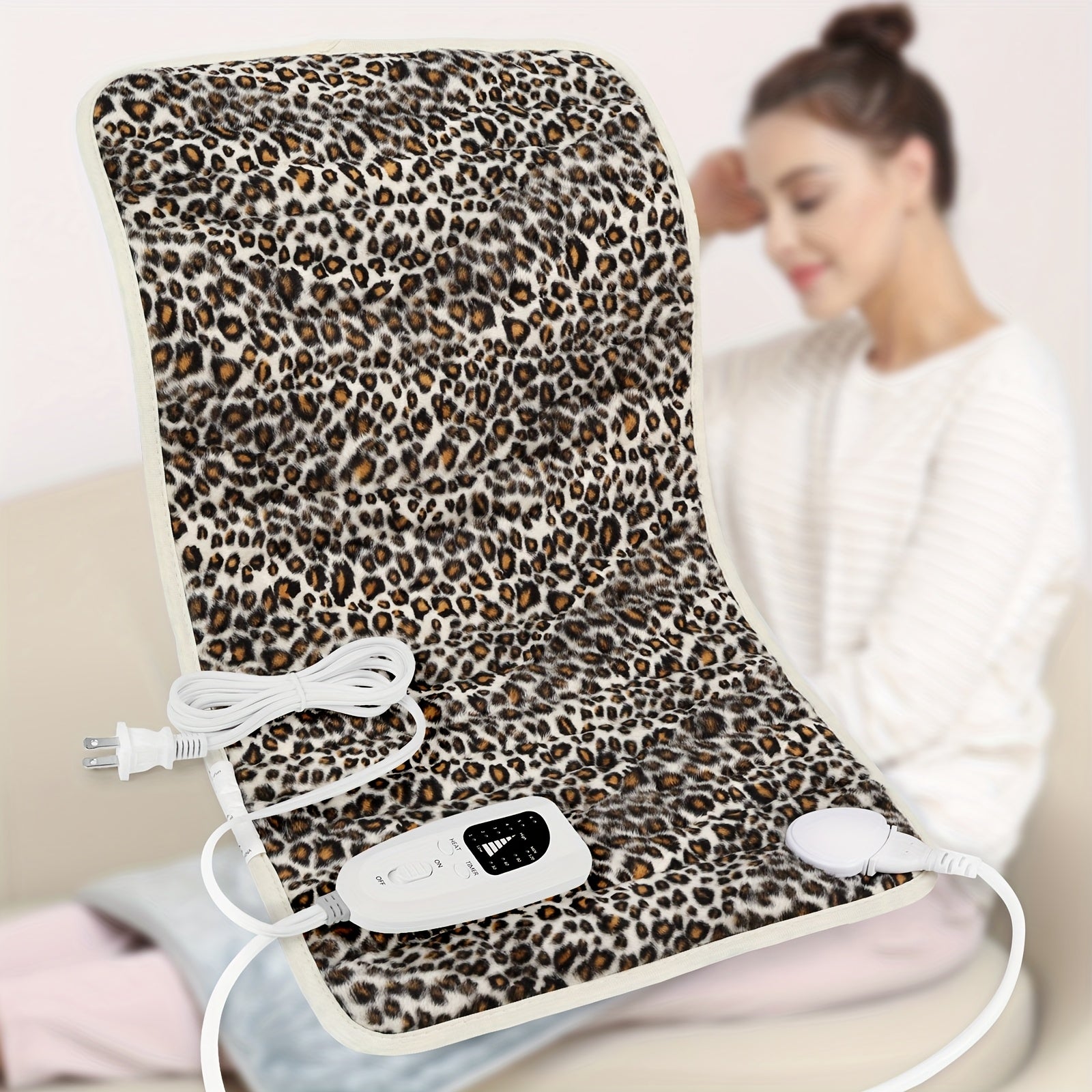 Extra Large Electric Heating Pad for Back & Body – 24×12 in, 6 Heat Levels, Dry & Moist Heat