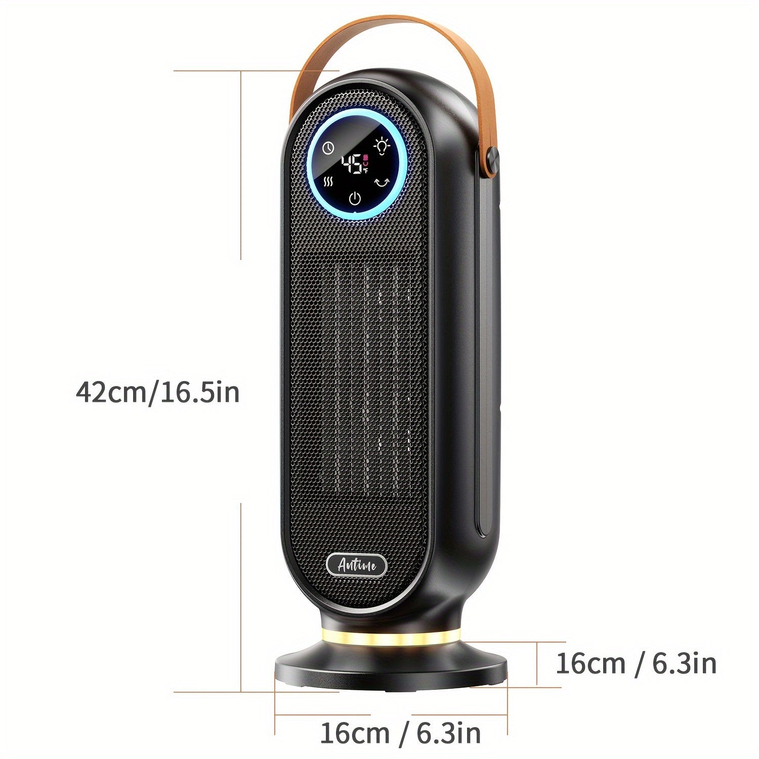1500W Indoor Electric Space Heater – Portable Heater with Remote Control, Digital Display & Overheat Protection
