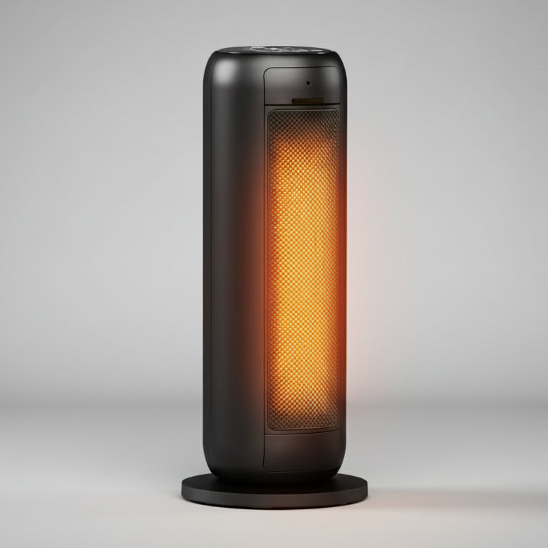 1500W PTC Electric Space Heater for Indoor Use – Portable Heater with Oscillation, Timer & Tip-Over Protection