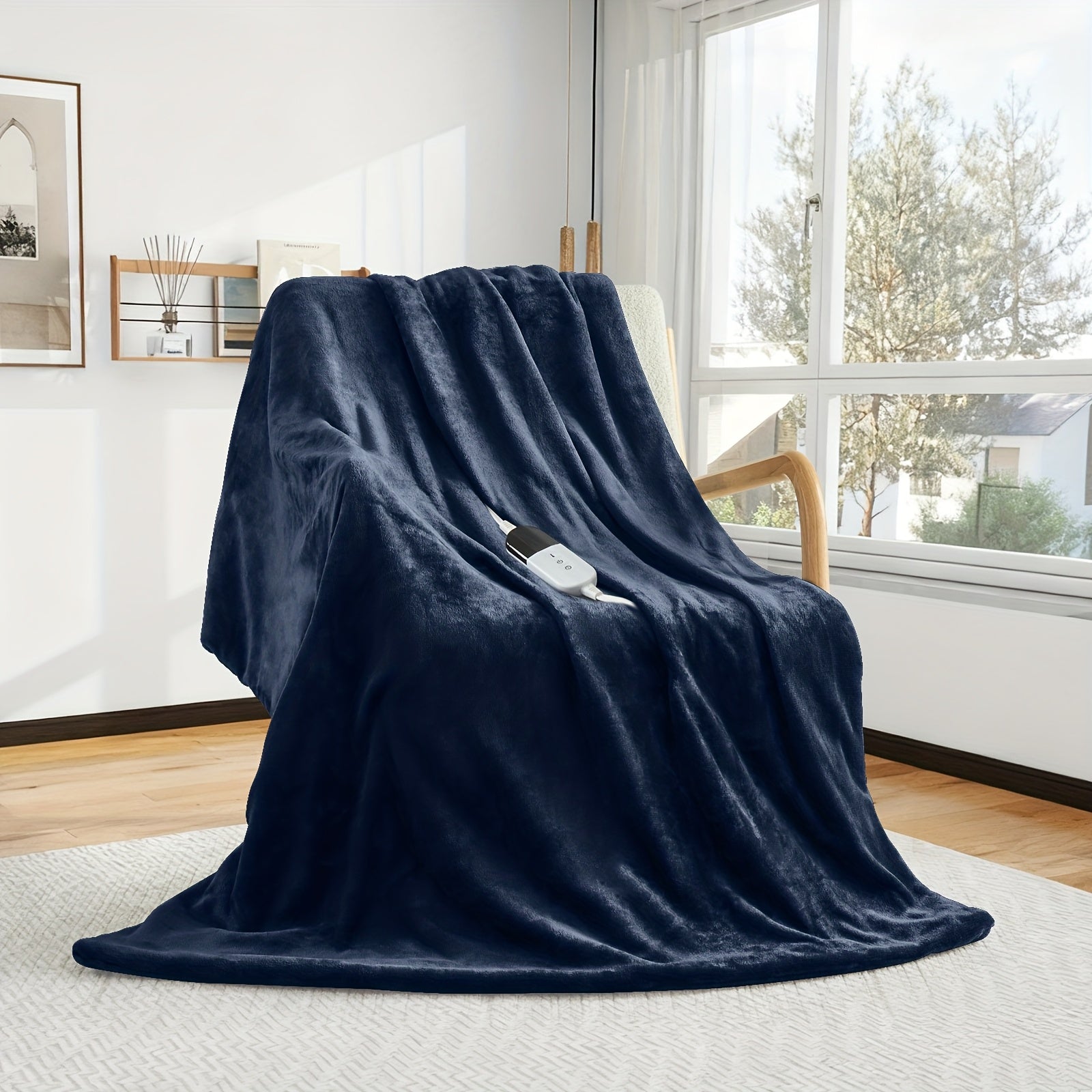 Electric Heated Blanket – Flannel Fabric, Adjustable Heat Levels, Auto Shut-Off