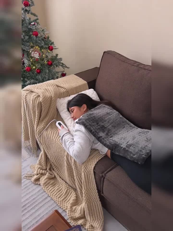 Electric Heating Pad for Back & Body – Ultra-Soft Fabric, Dry & Moist Heat, Auto Shut-Off