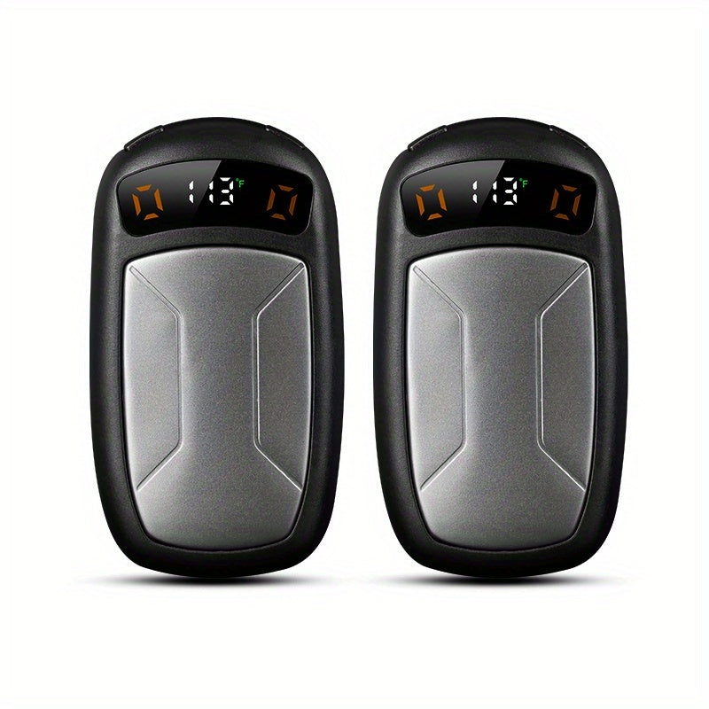 Rechargeable Hand Warmers 2-Pack with COB Light, Magnetic Electric Pocket Heater, 3 Heat Modes, Dual-Sided Heat