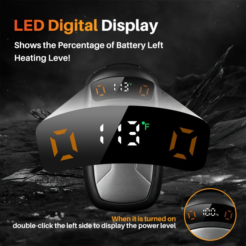 Rechargeable Hand Warmers 2-Pack with COB Light, Magnetic Electric Pocket Heater, Dual-Sided Heating