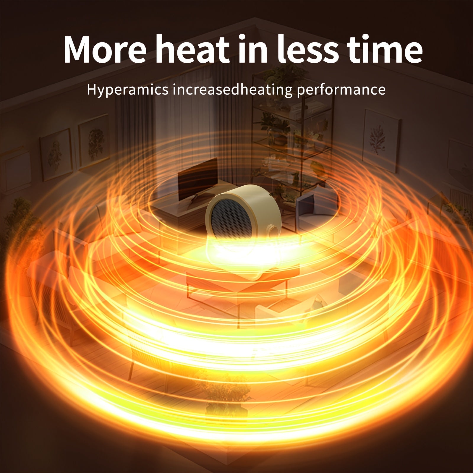 Desktop Electric Space Heater for Indoor Use – Portable Mini Heater with Adjustable Temperature