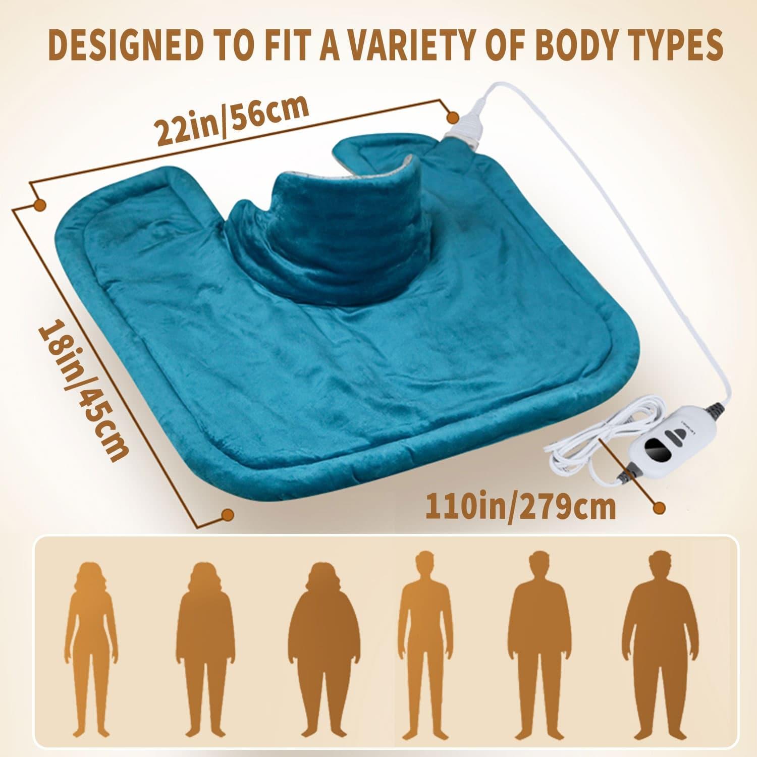 Heated Shawl Heating Pad for Neck & Shoulders – Graphene Fabric, 6 Heat Levels, Auto Shut-Off