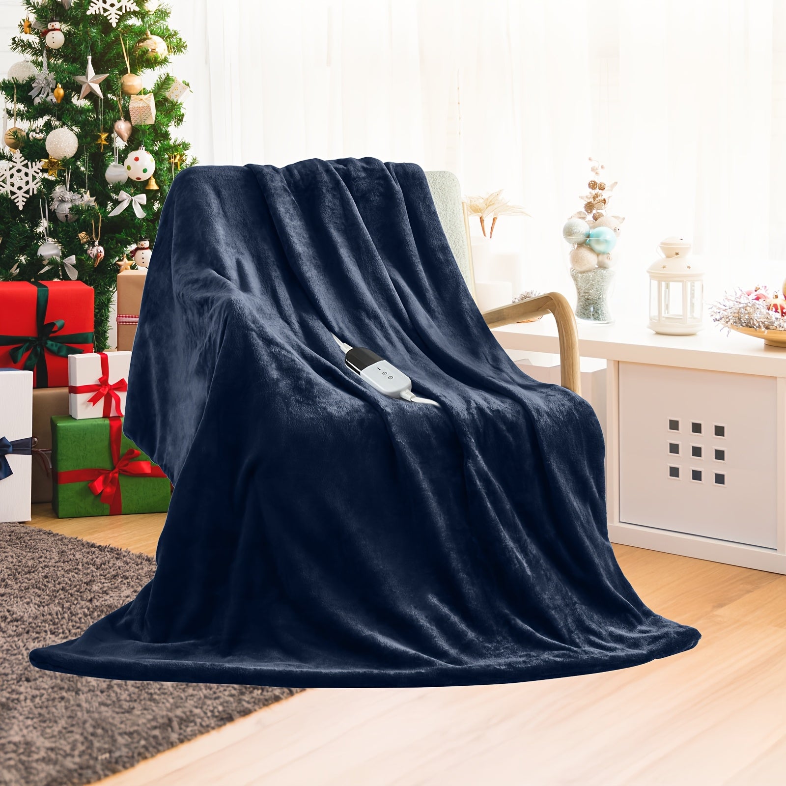 Electric Blanket – Double-Sided Flannel, Adjustable Heat Levels, Machine Washable