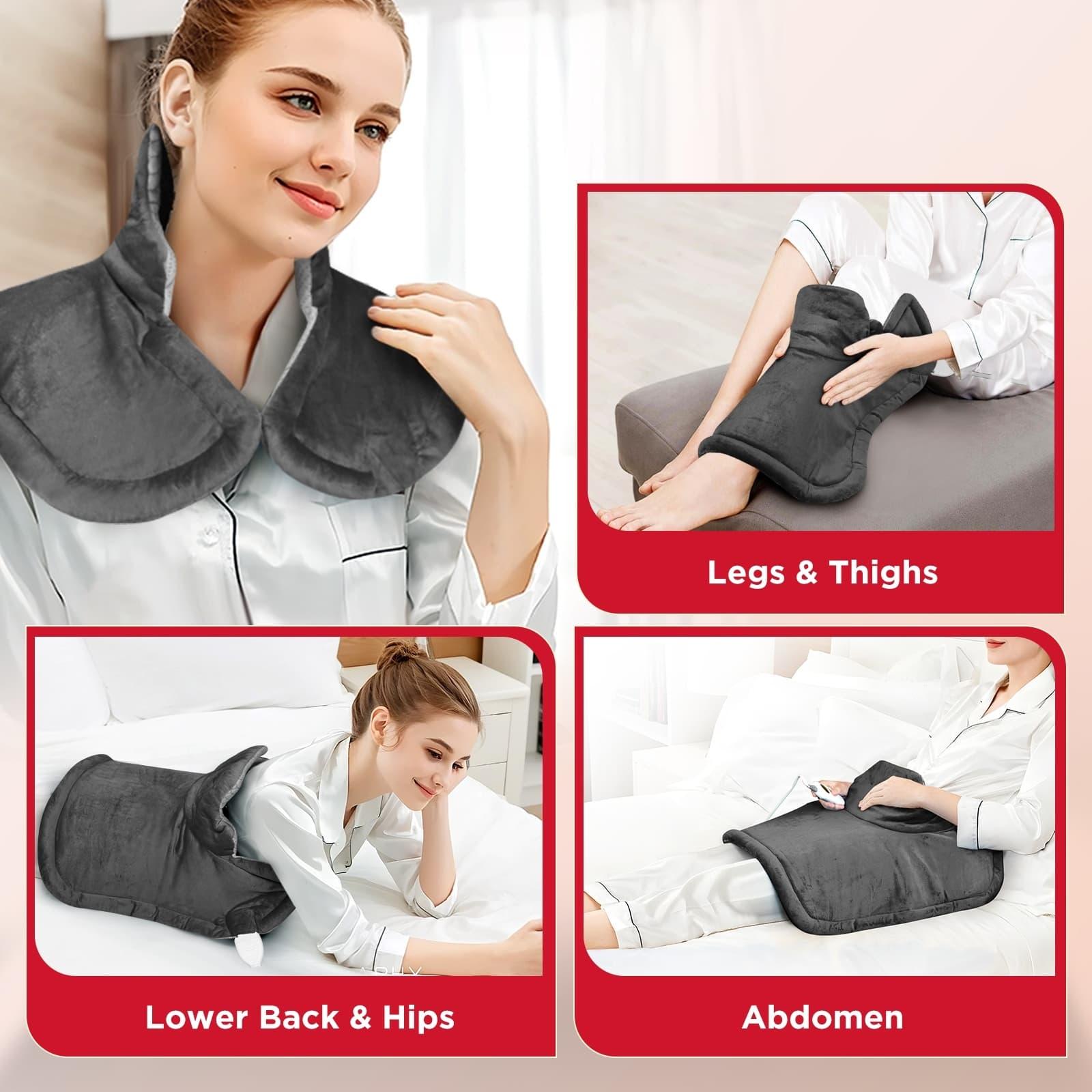 Heated Shawl Heating Pad for Neck & Shoulders – Graphene Fabric, 6 Heat Levels, Auto Shut-Off