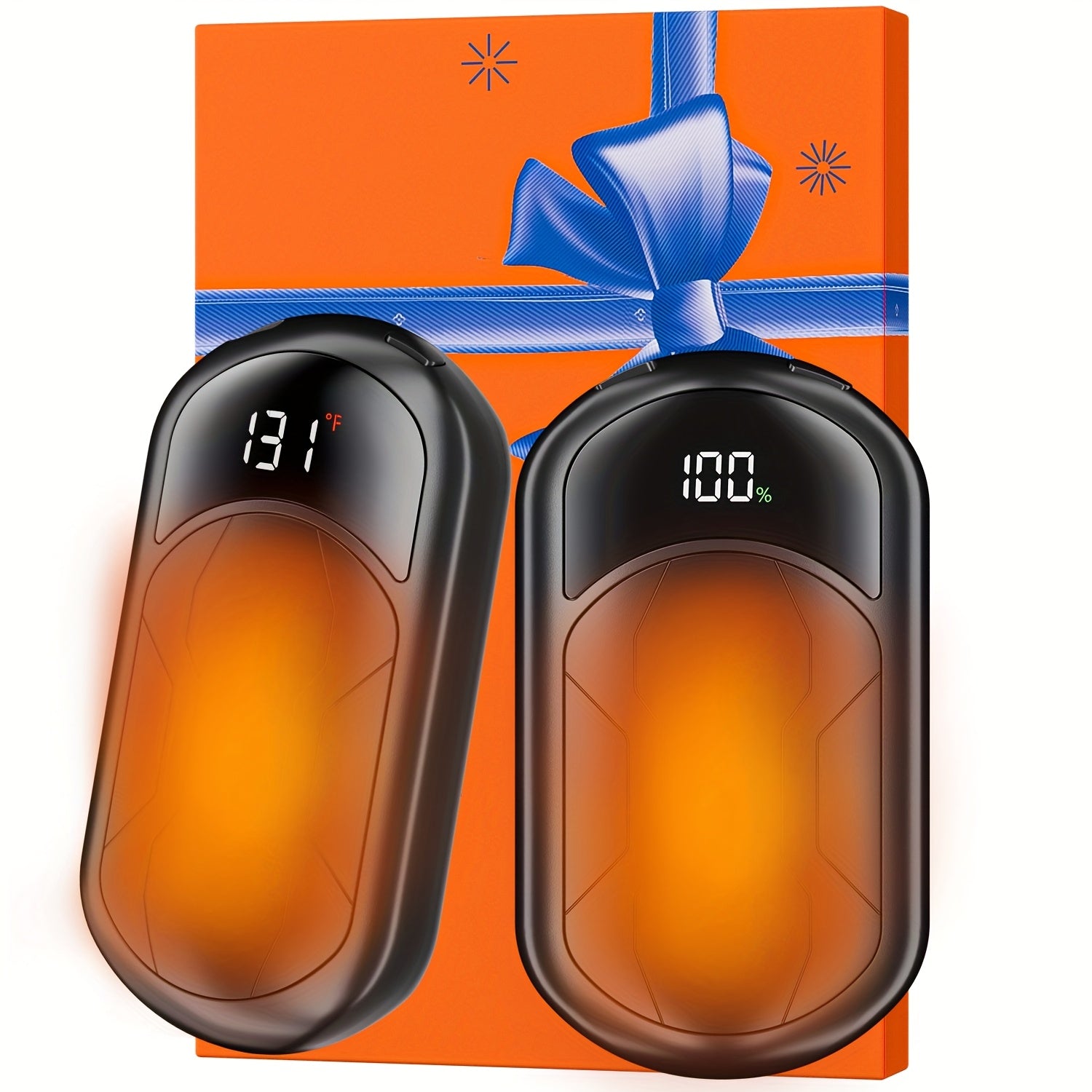 USB Electric Hand Warmer with Digital Display, Dual Heat Modes, Portable Pocket Hand Heater for Indoor & Outdoor Use